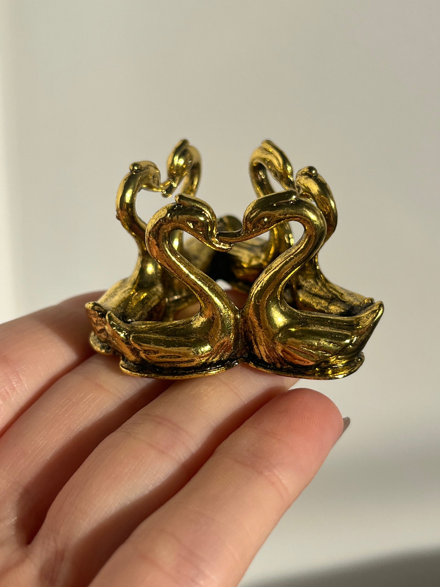 "Swan Lake" Gold Sphere Stand