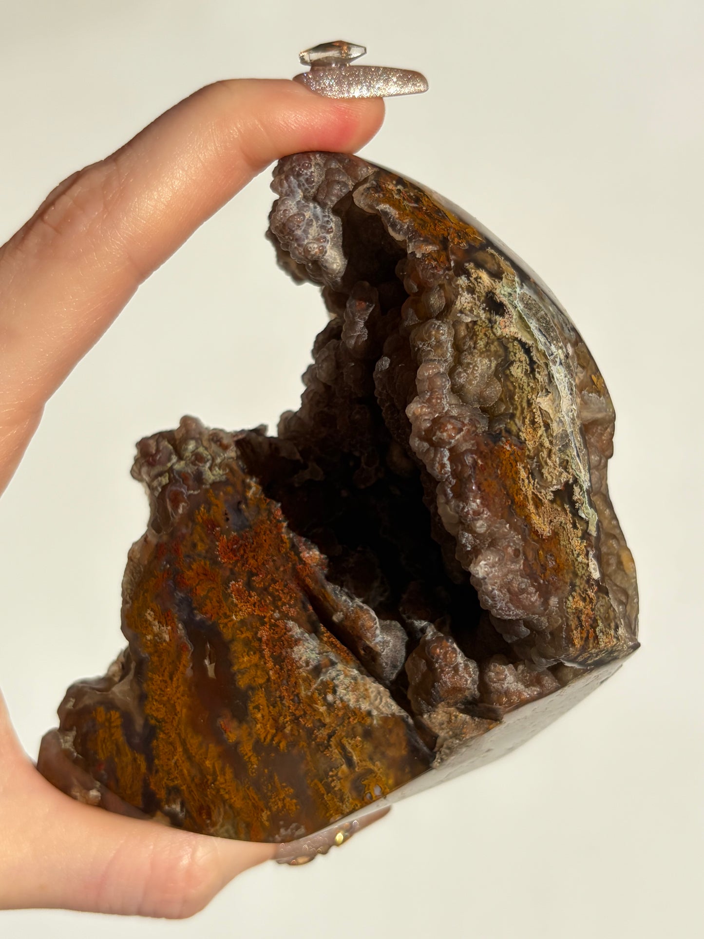 “The Botanical Cosmos” Tembaga Moss in Chalcedony Botryoidal Freeform B