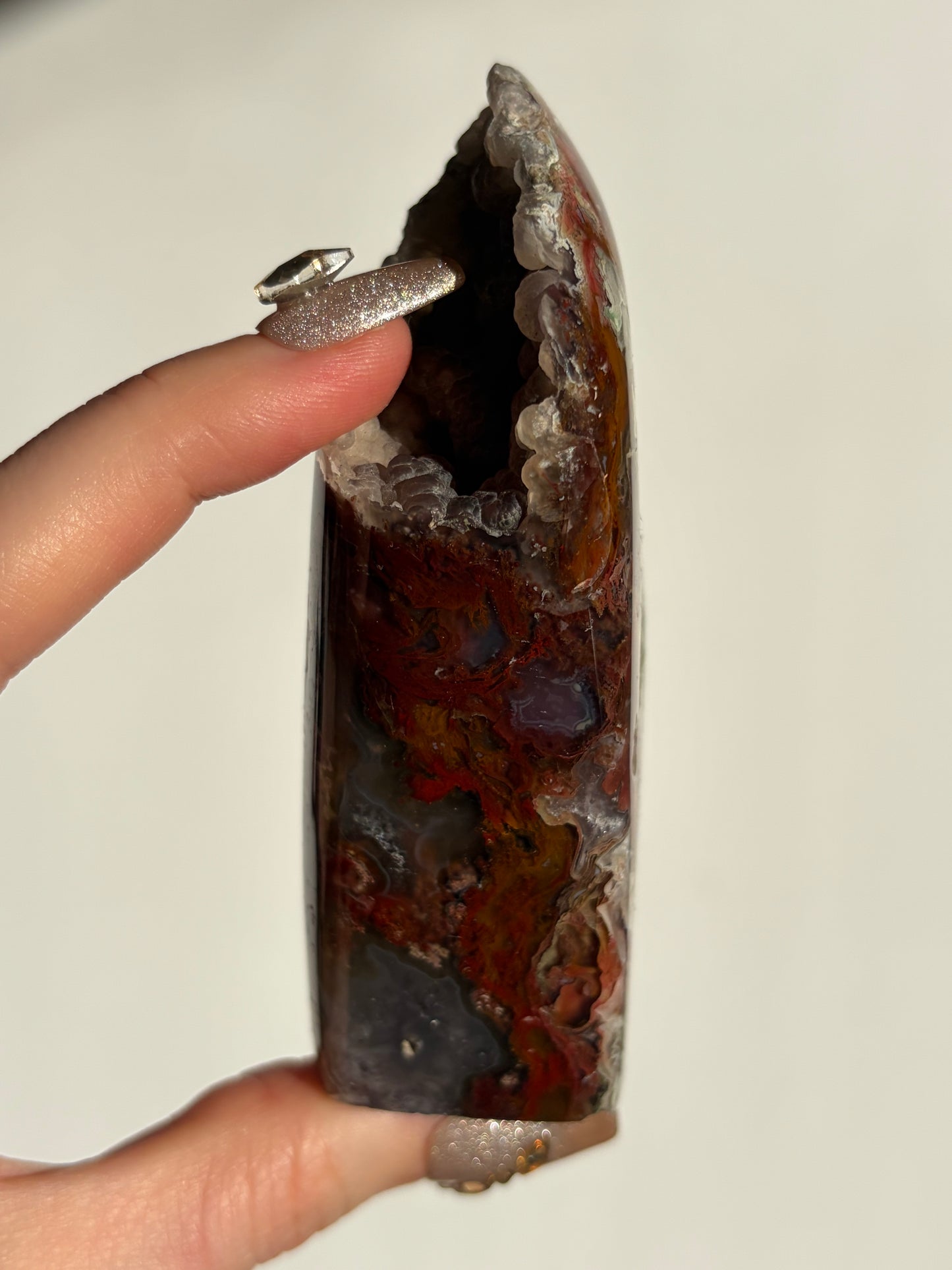“Verdant Veils” Tembaga Moss in Chalcedony Botryoidal Freeform C