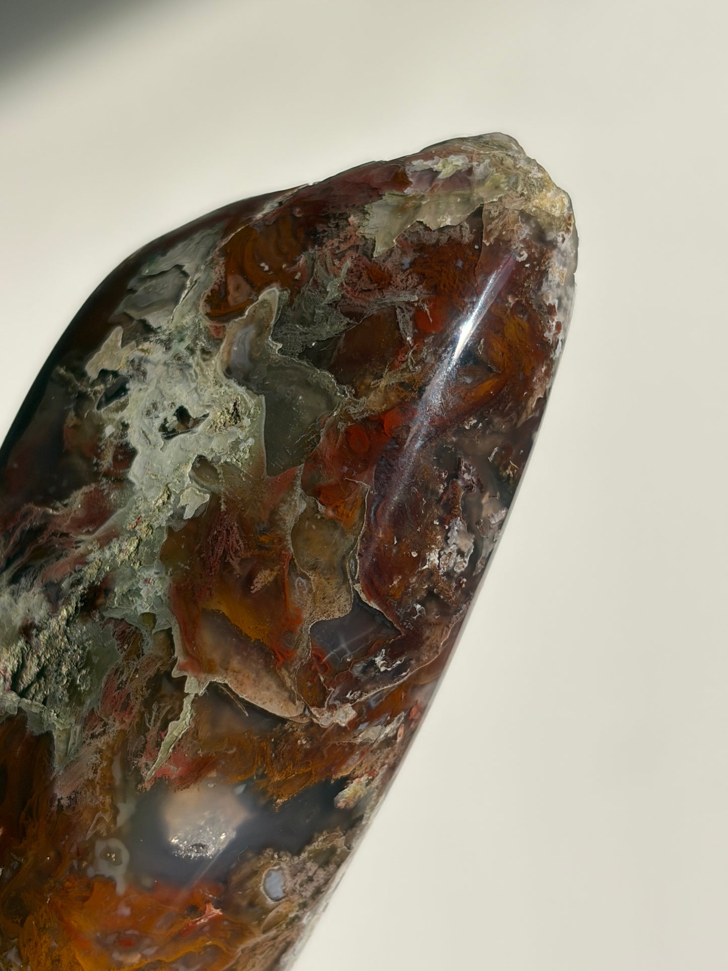 “Verdant Veils” Tembaga Moss in Chalcedony Botryoidal Freeform C