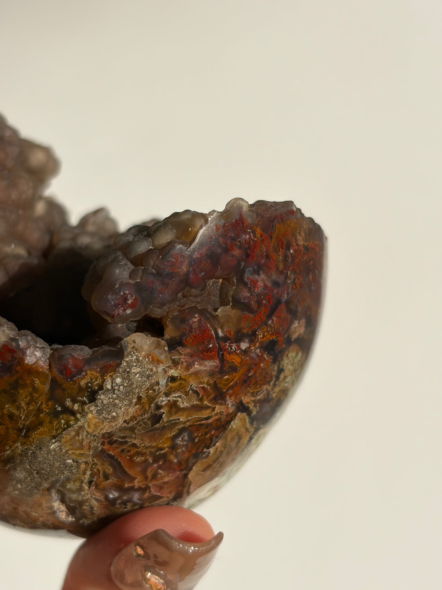 “Moss-bound World” Tembaga Moss in Botryoidal Chalcedony Sphere A