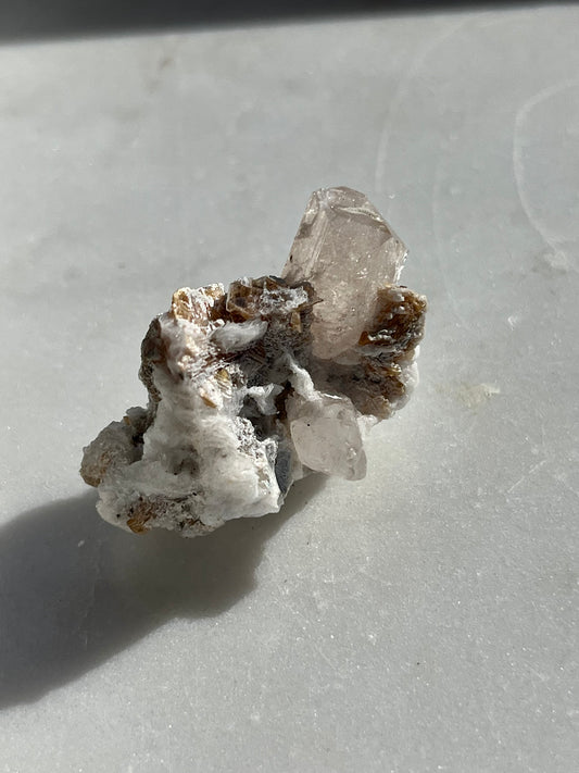 Topaz on Albite with Muscovite Specimen