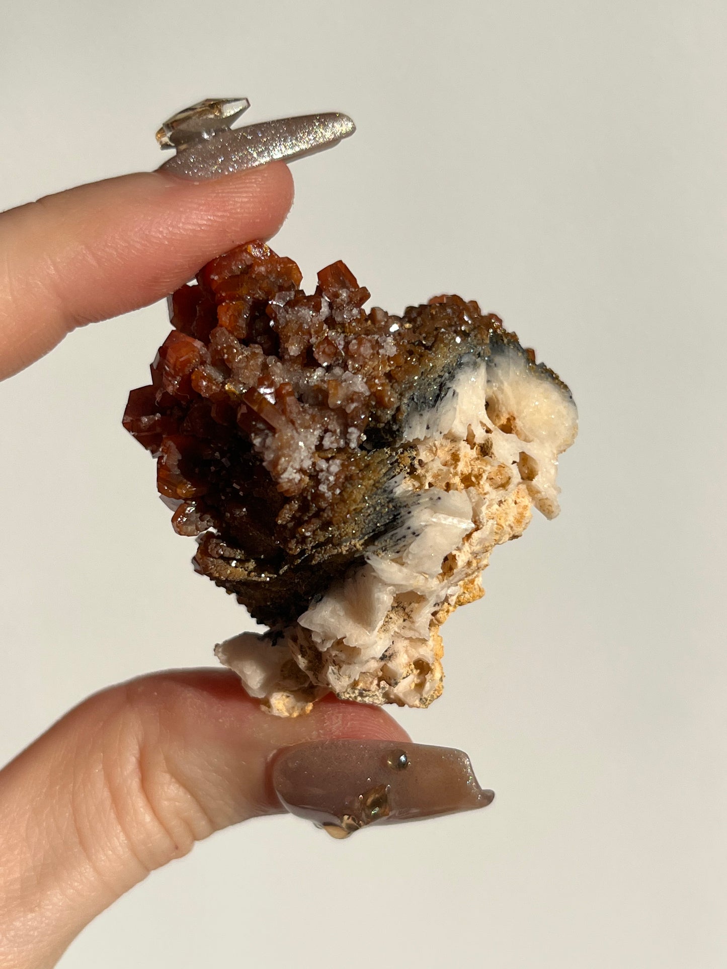 Vanadinite on Barite Specimen D