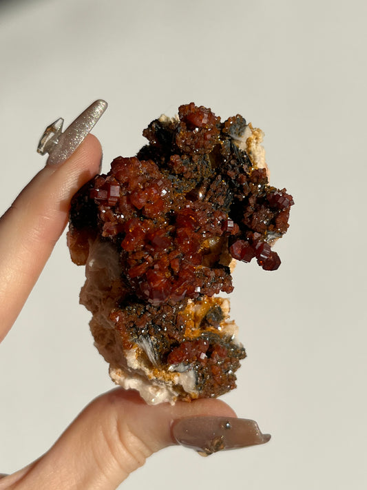 Vanadinite on Barite Specimen F