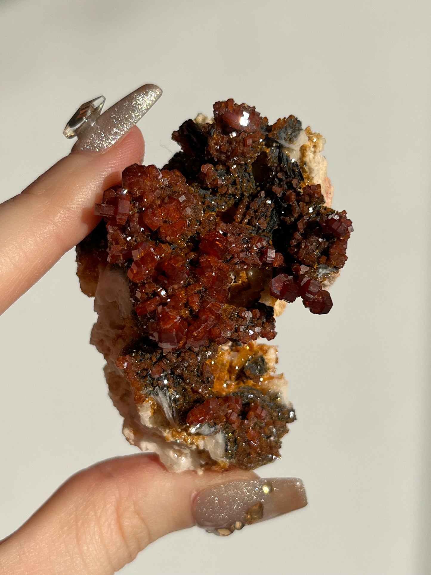 Vanadinite on Barite Specimen F