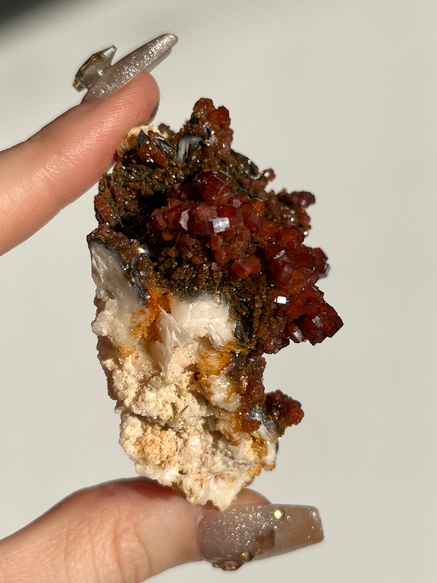 Vanadinite on Barite Specimen F