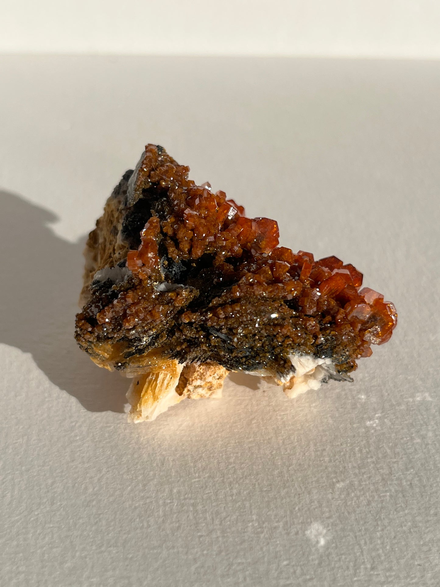 Vanadinite on Barite Specimen G