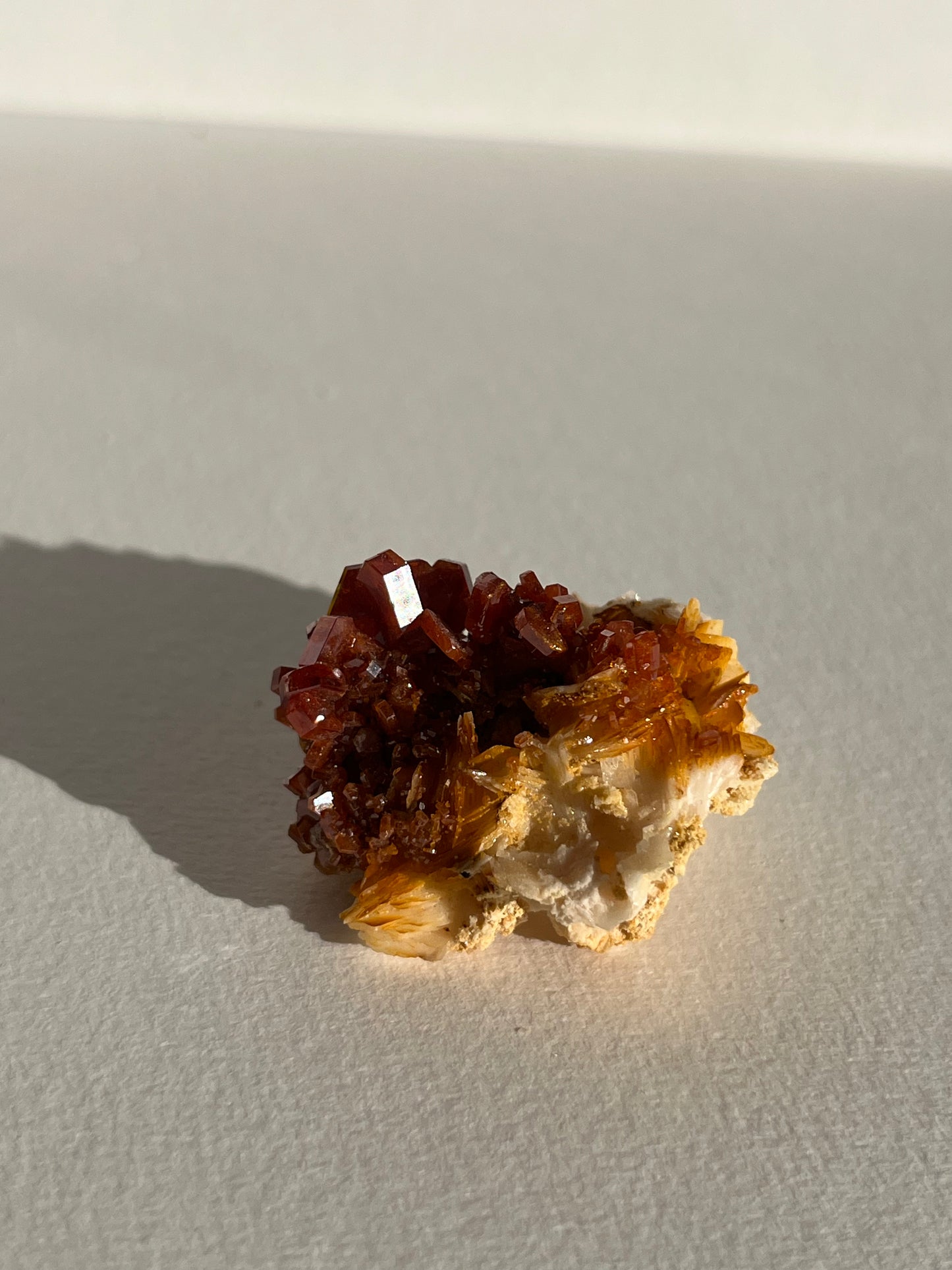 Vanadinite on Barite Specimen H