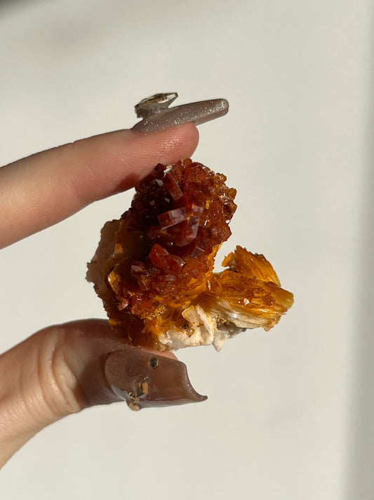 Vanadinite on Barite Specimen H