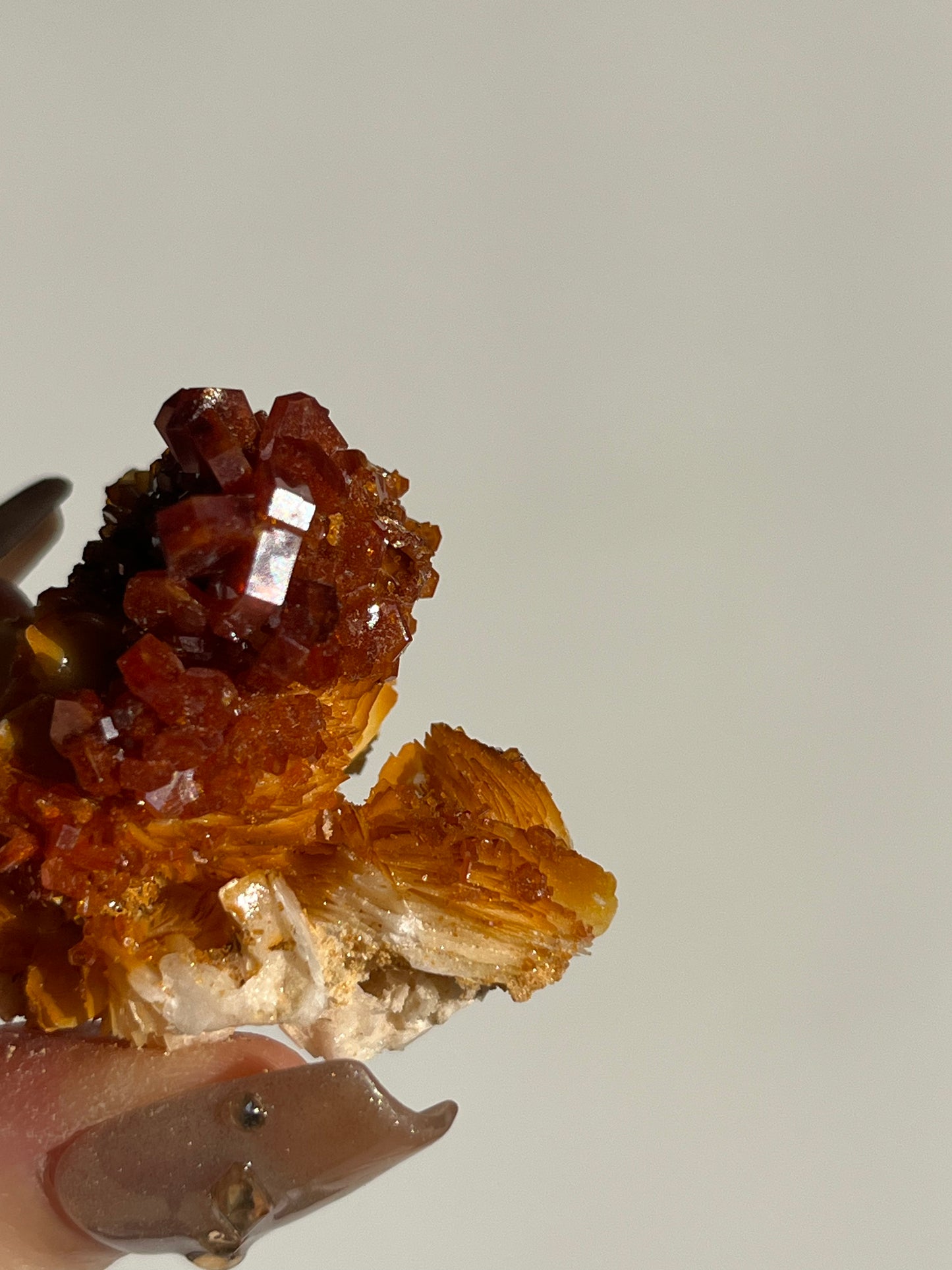 Vanadinite on Barite Specimen H