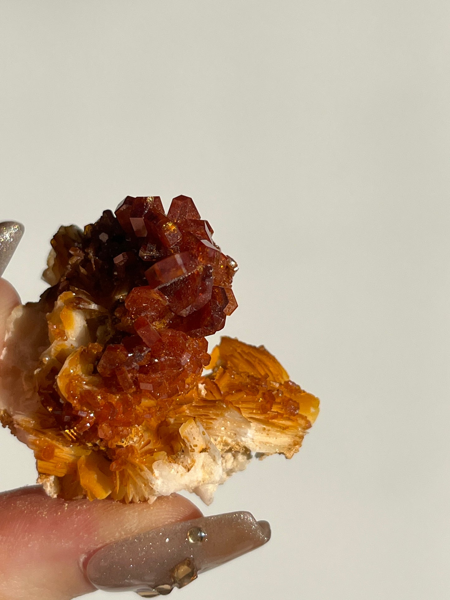 Vanadinite on Barite Specimen H