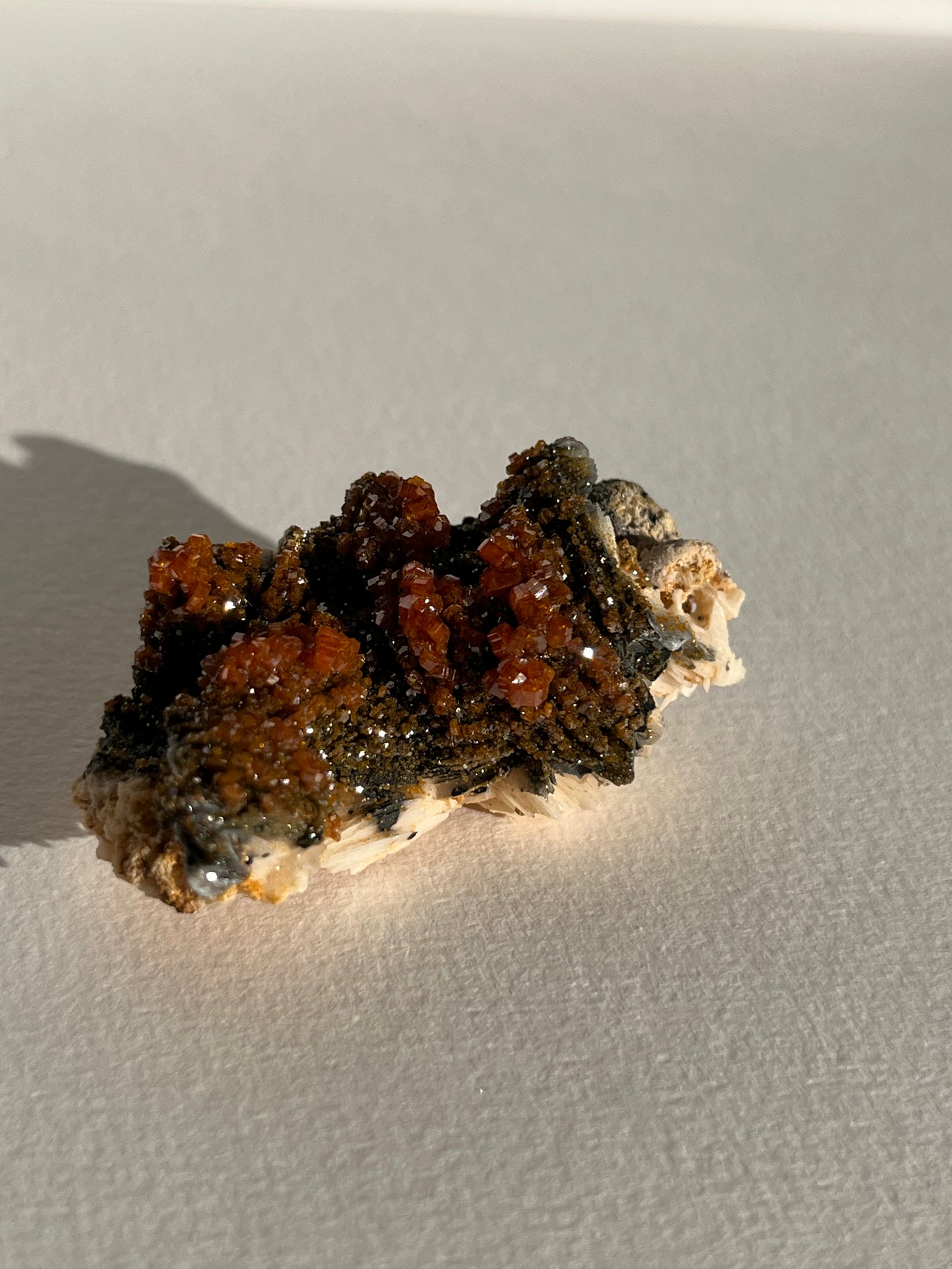 Vanadinite on Barite Specimen I