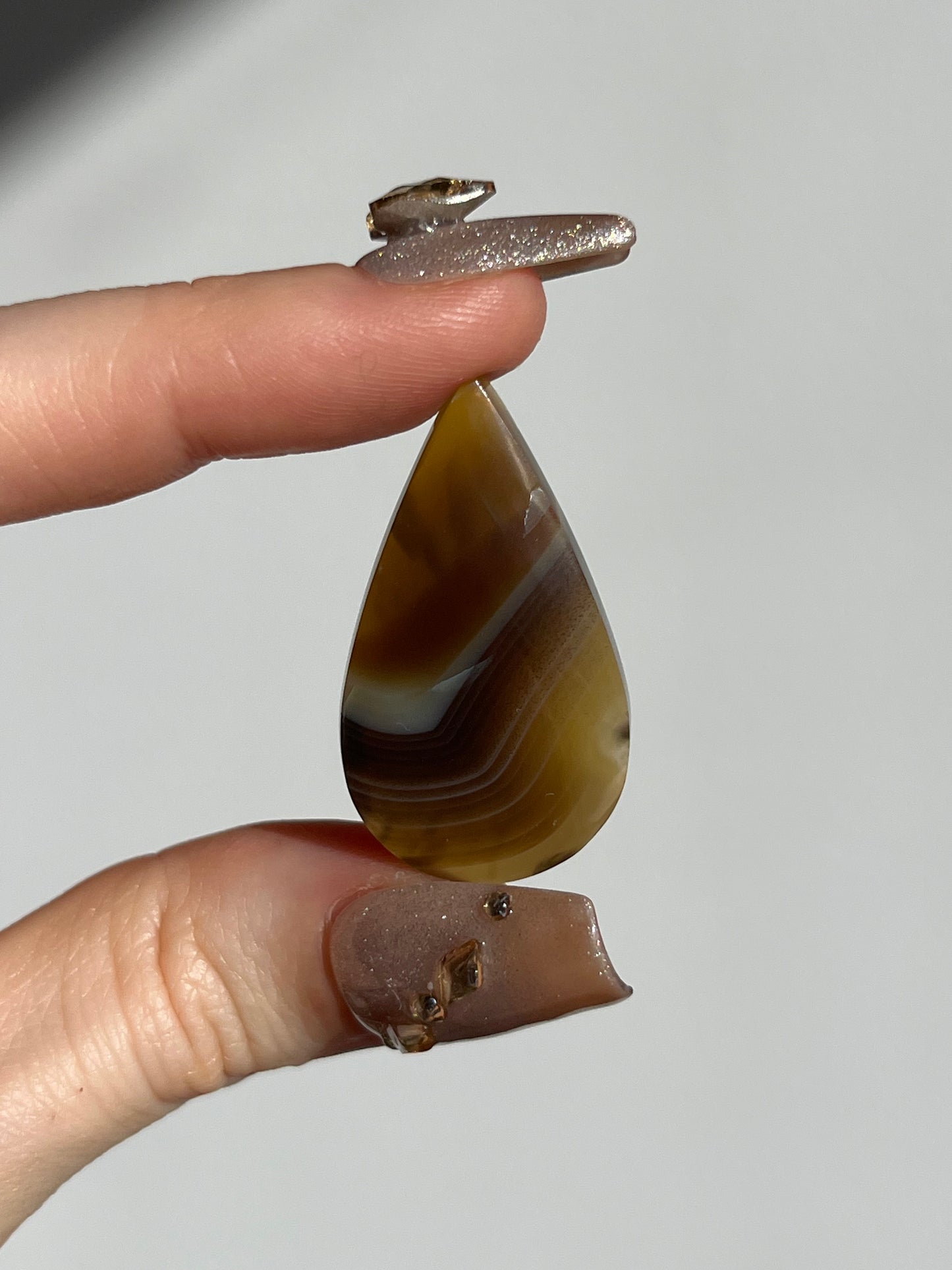 Yellow-Purple East Indonesian Banded Agate Cabochon w/ Parallax & Iris Effect (You Choose)