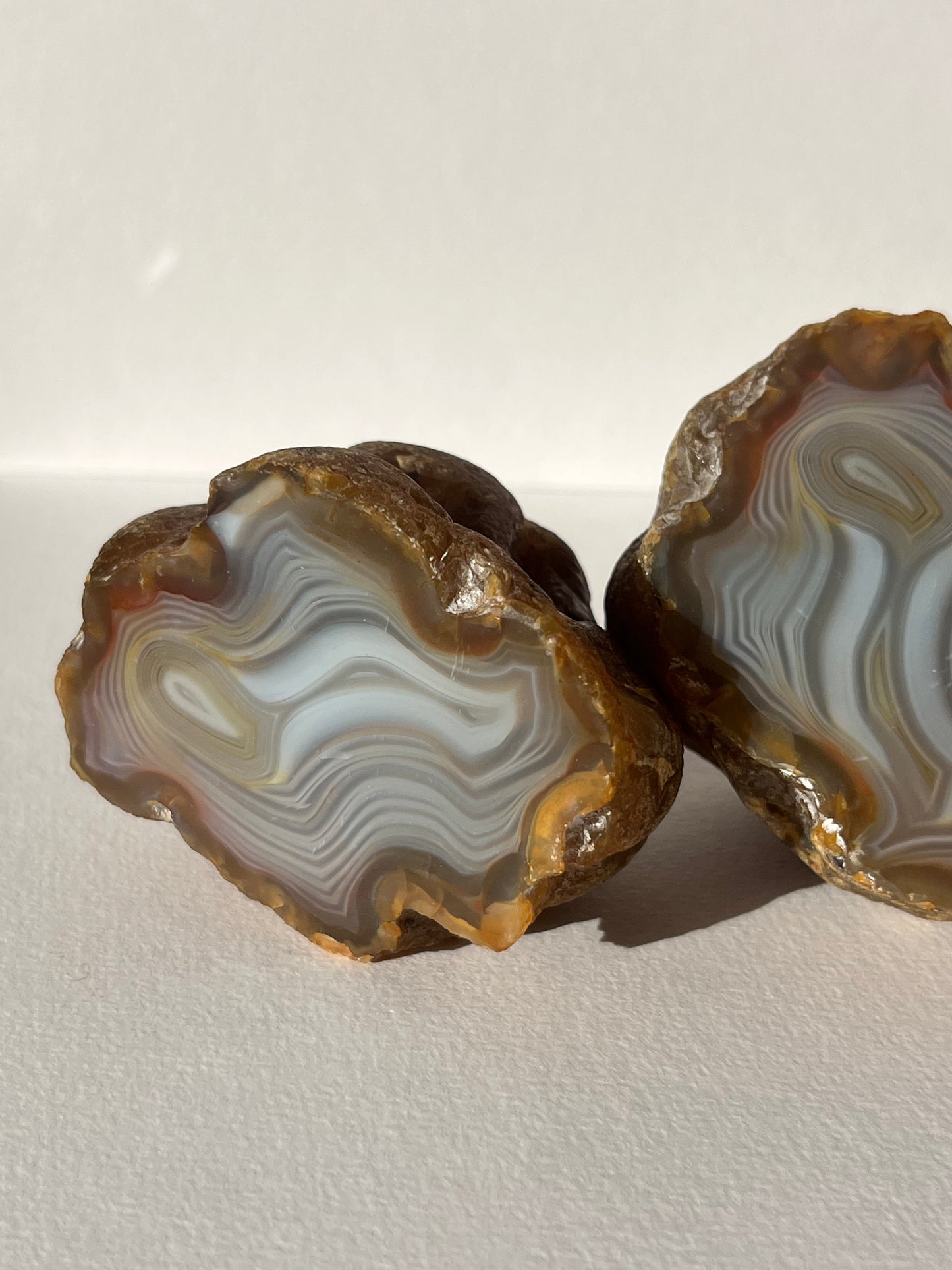 "Silhouette" West Indonesian River Agate with Parallax Effect Pair A (Collector's Choice)