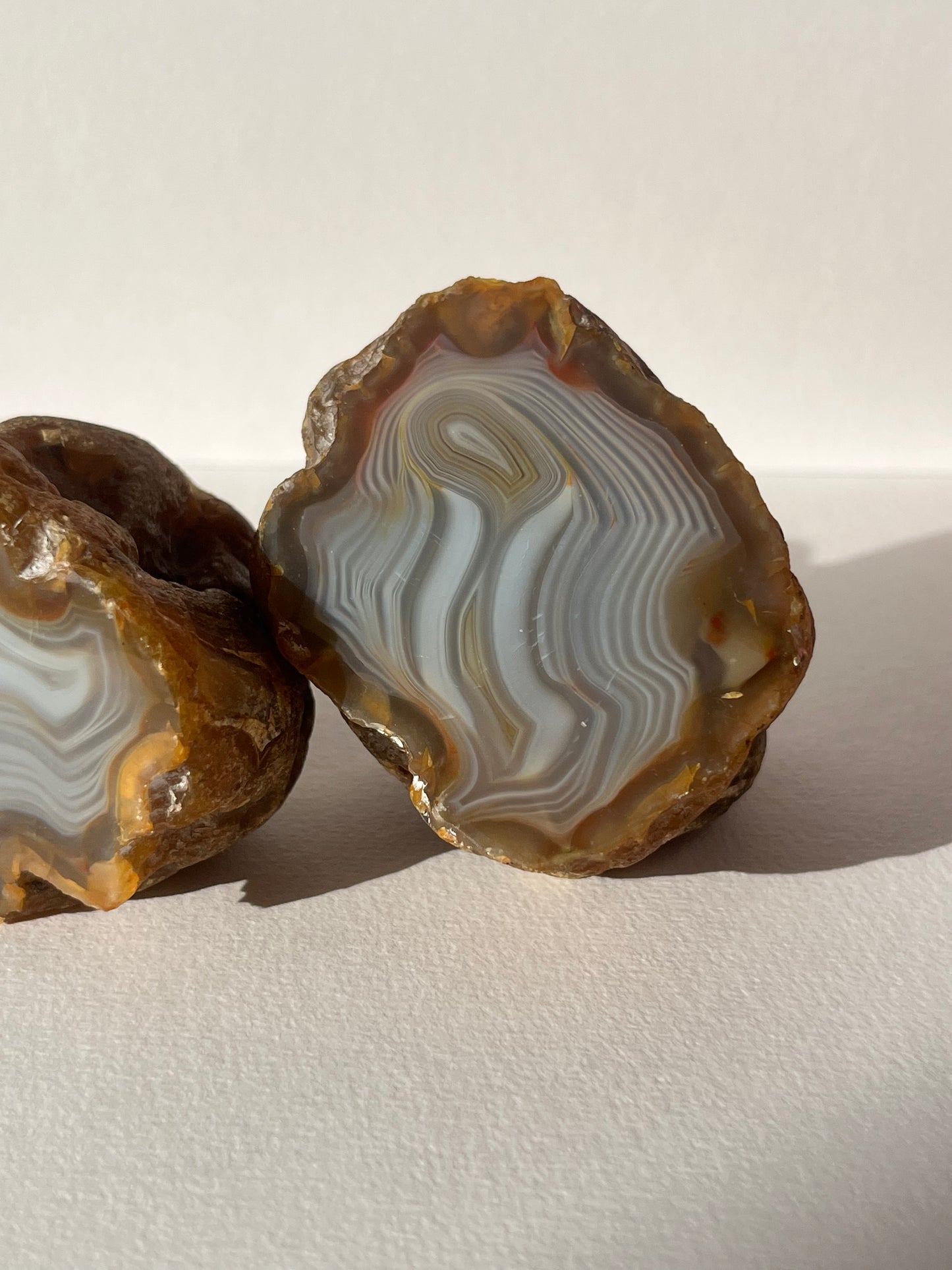 "Silhouette" West Indonesian River Agate with Parallax Effect Pair A (Collector's Choice)