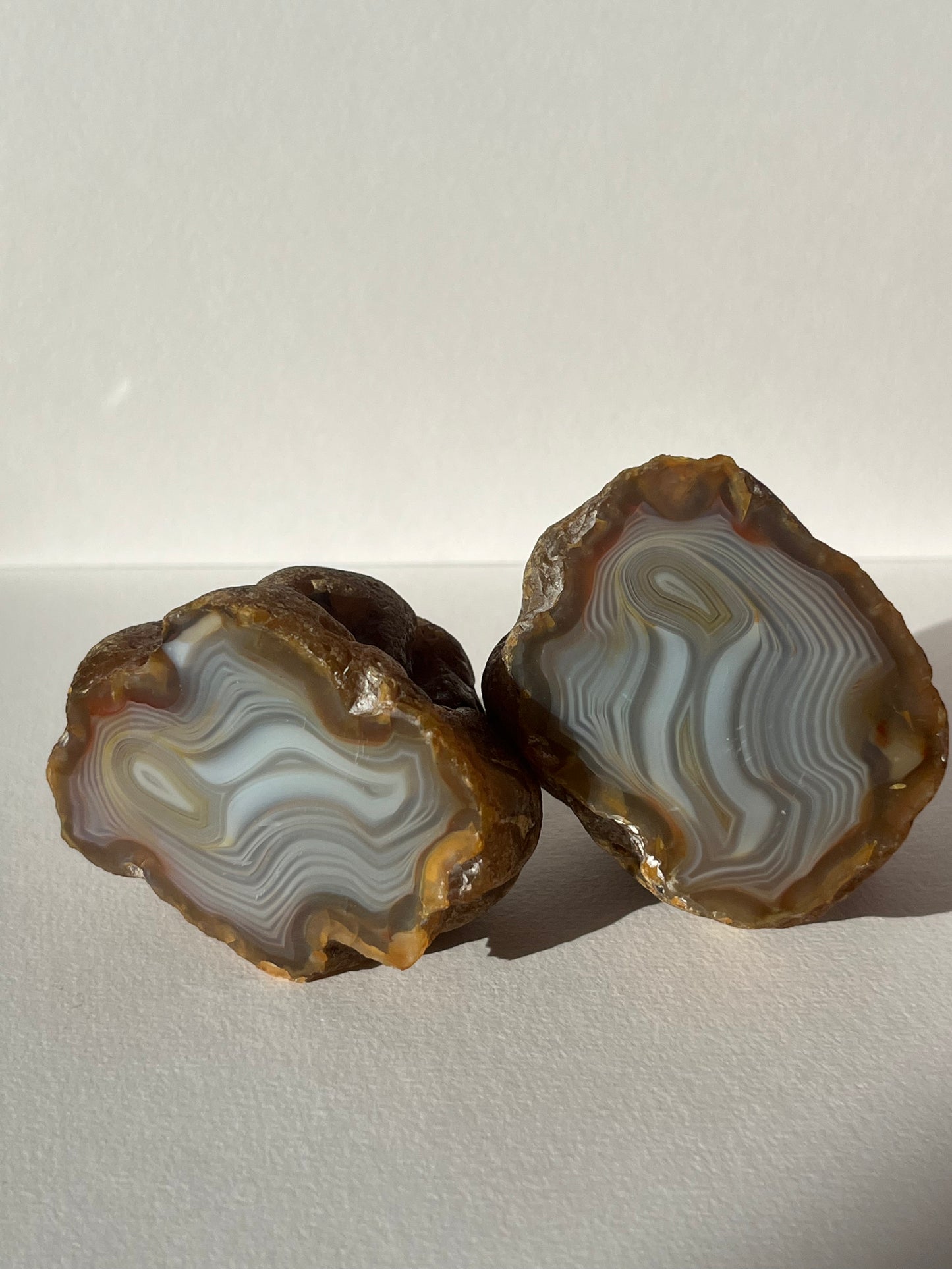 "Silhouette" West Indonesian River Agate with Parallax Effect Pair A (Collector's Choice)