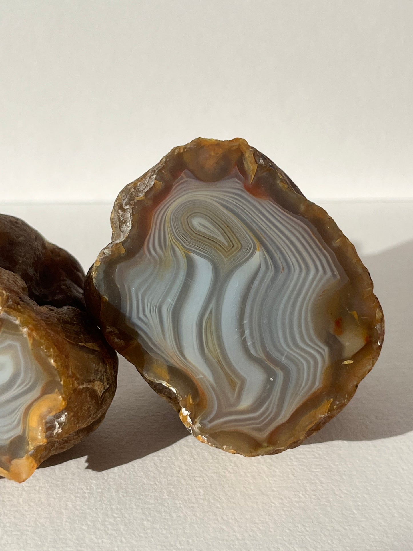 "Silhouette" West Indonesian River Agate with Parallax Effect Pair A (Collector's Choice)