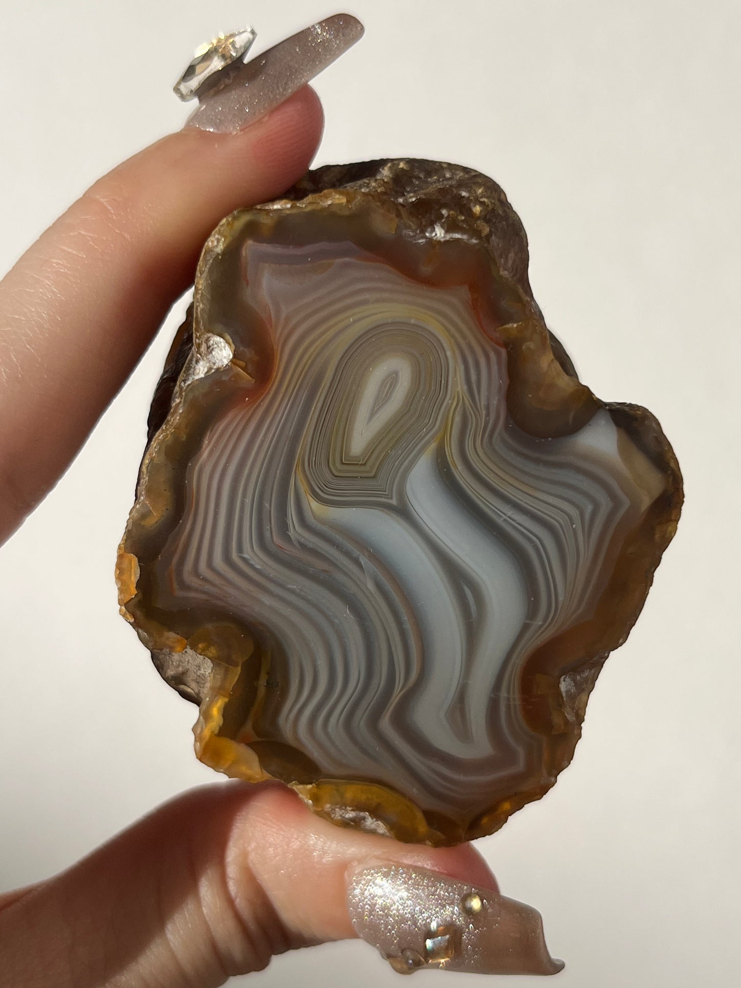 "Silhouette" West Indonesian River Agate with Parallax Effect Pair A (Collector's Choice)