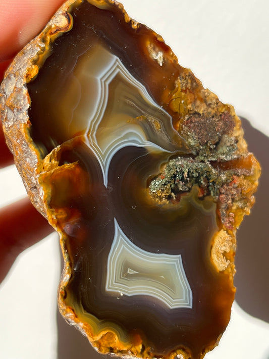 'Mossy Sepulchre' West Indonesian River Agate Pair P