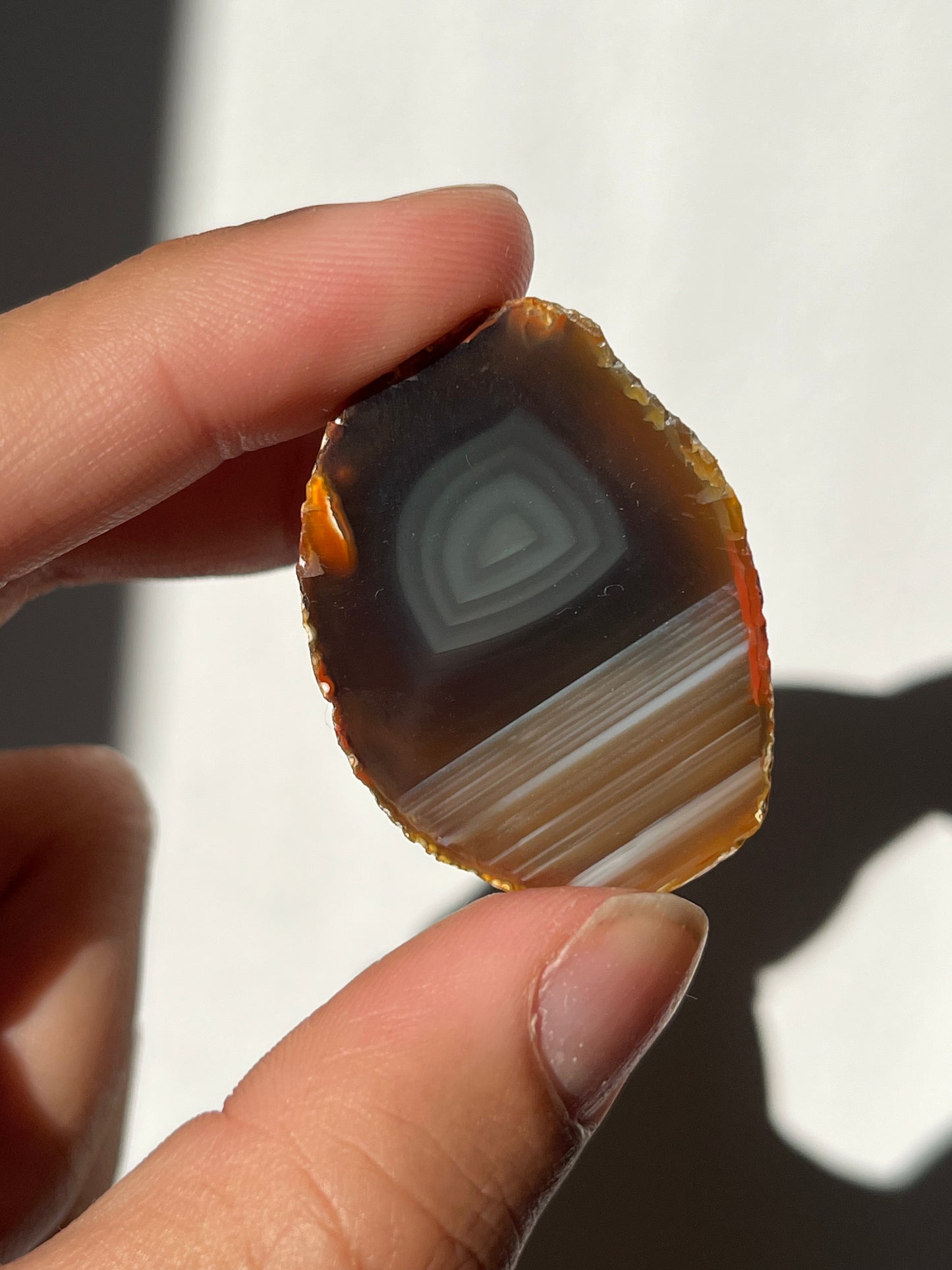 'The Hollow Veil' West Indonesian River Agate Pair S