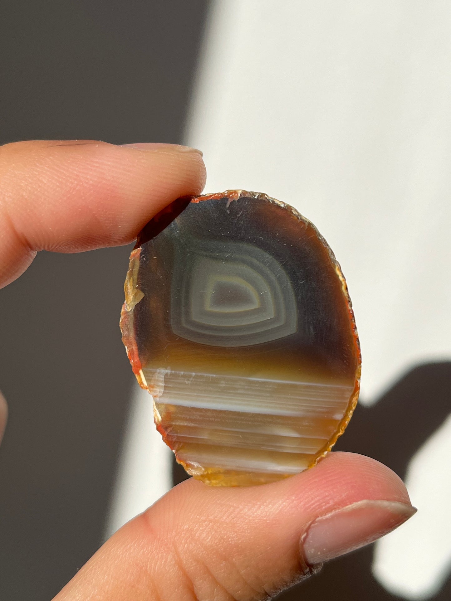 'The Hollow Veil' West Indonesian River Agate Pair S