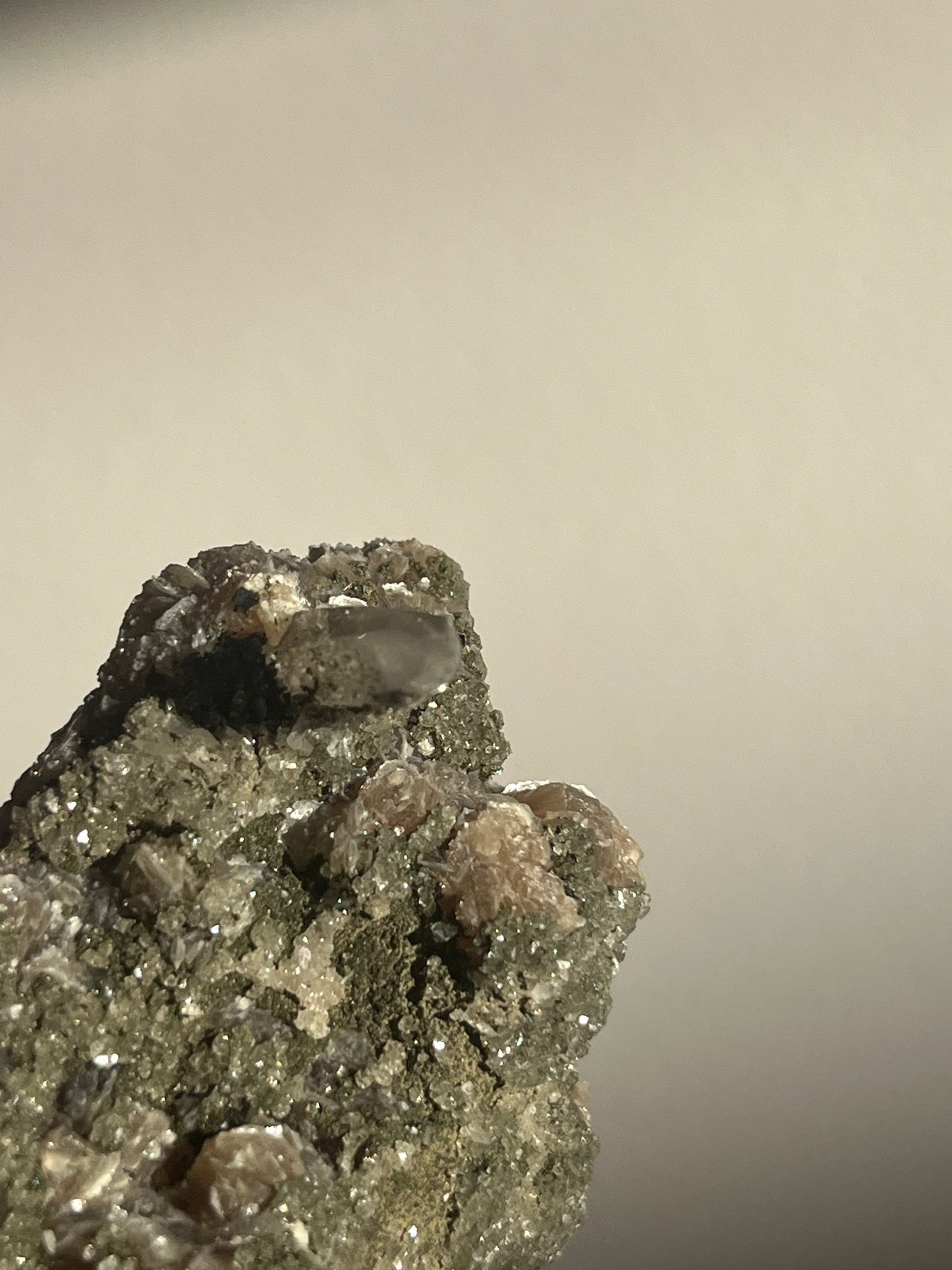 Yaogangxian Purple Phantom Fluorite Specimen with Muscovite and Chlorite Coated Quartz C