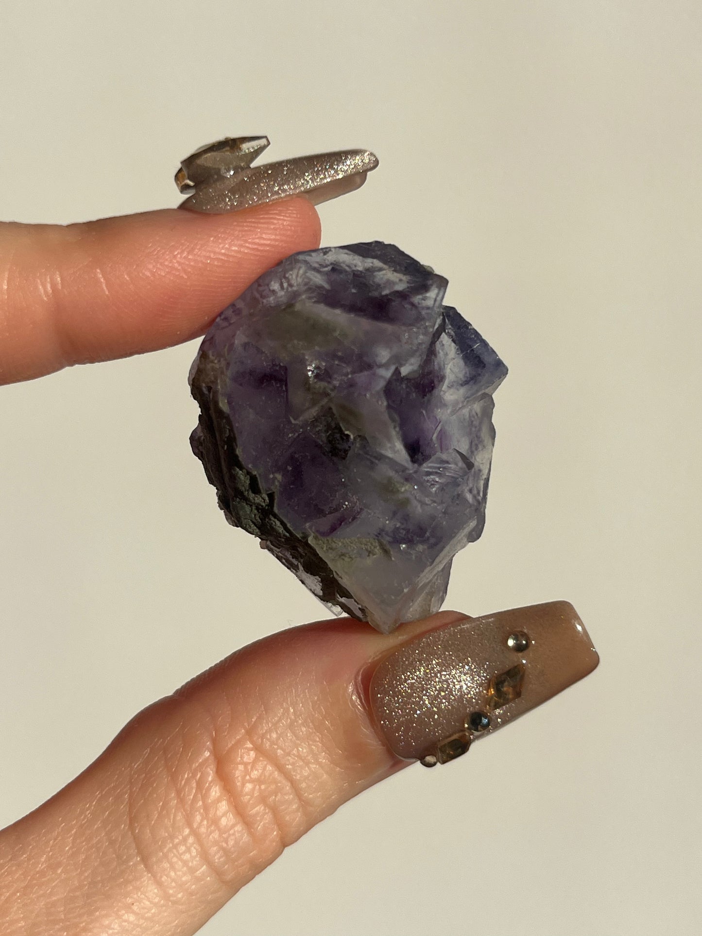 Yaogangxian Chlorite Phantom Purple Fluorite with Muscovite Specimen I