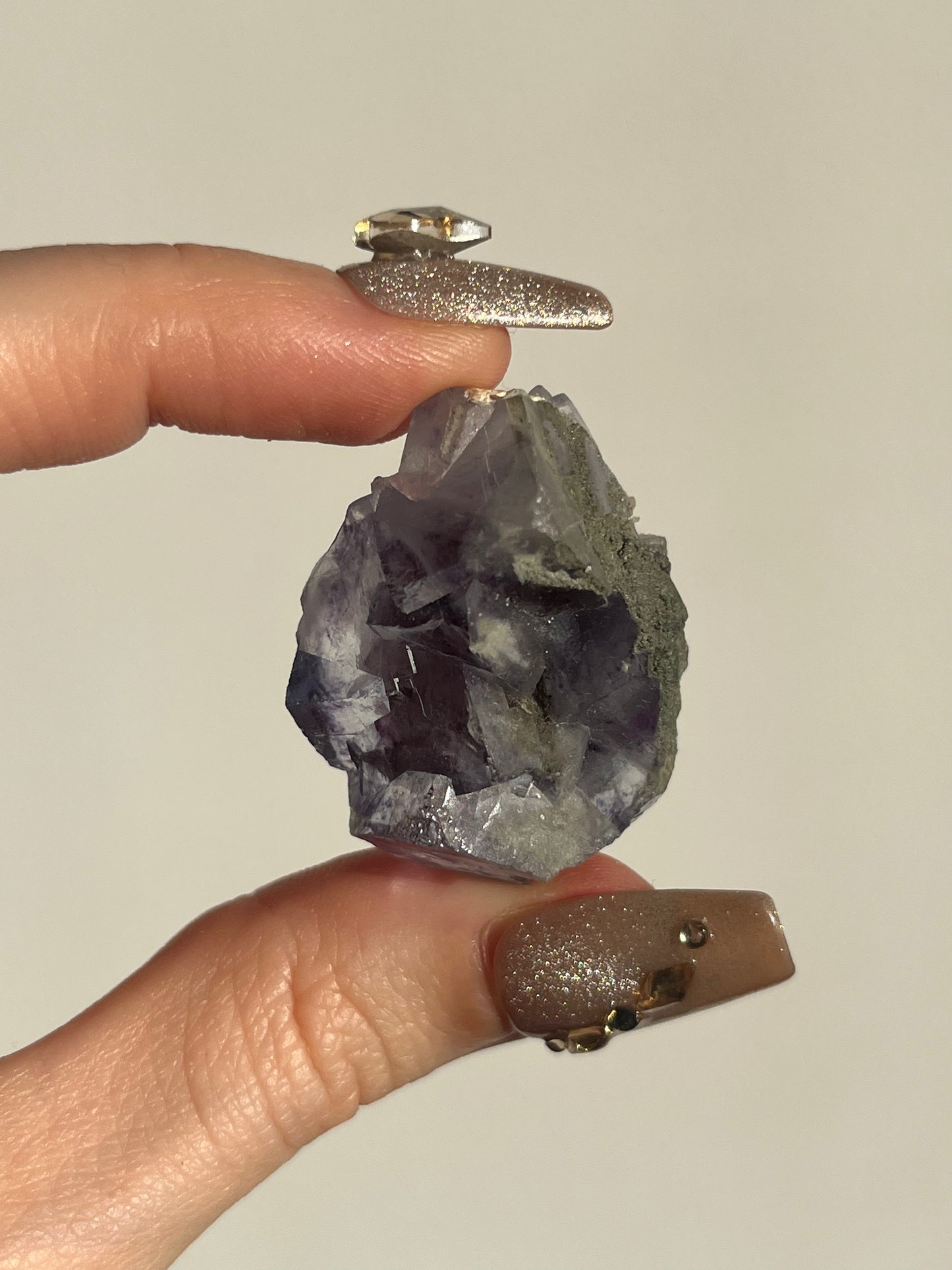 Yaogangxian Chlorite Phantom Purple Fluorite with Muscovite Specimen I