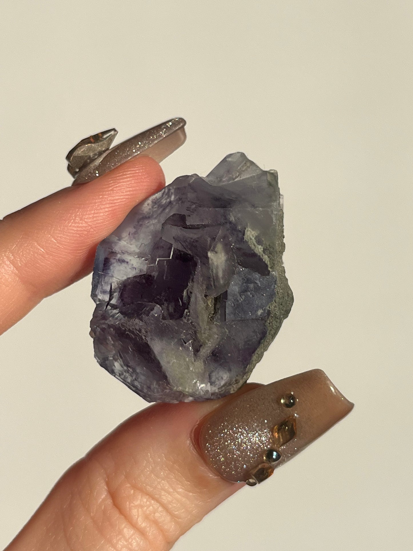 Yaogangxian Chlorite Phantom Purple Fluorite with Muscovite Specimen I