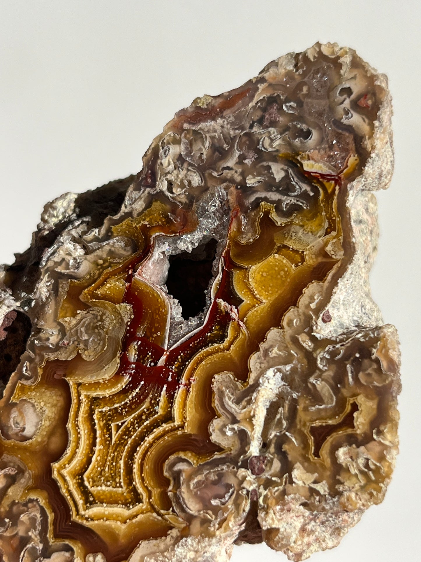 “The Artist’s Canvas” Yellow Laguna Agate with Starry Night Chalcedony Inclusions (ex. Sachdave S Collection)