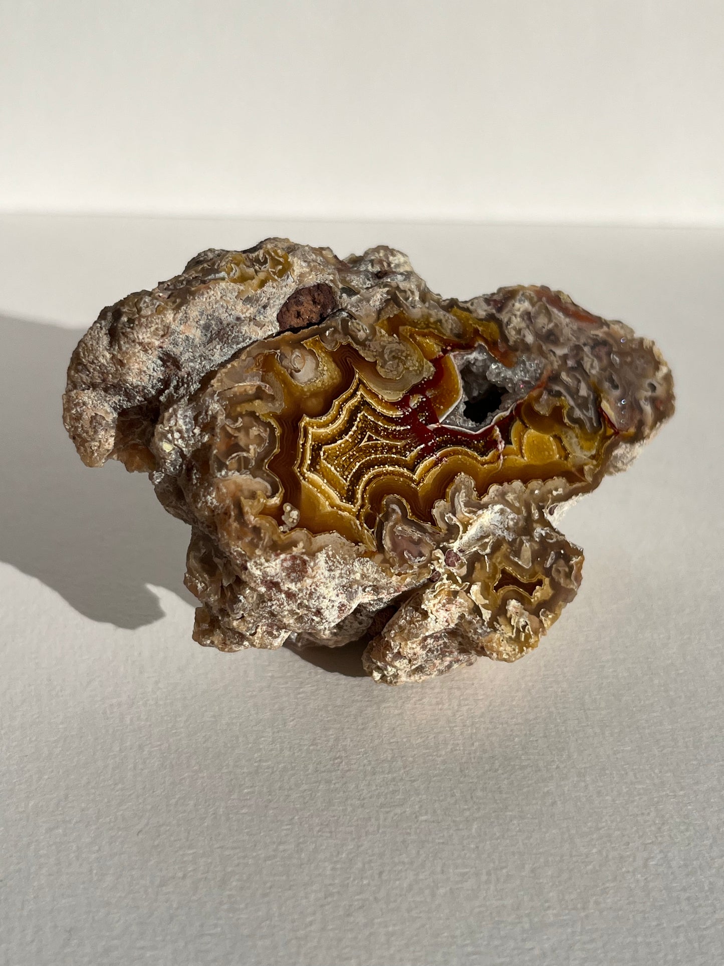 “The Artist’s Canvas” Yellow Laguna Agate with Starry Night Chalcedony Inclusions (ex. Sachdave S Collection)