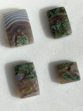 Load image into Gallery viewer, Danau Agate with Green Moss Rectangle Cabochon (You Choose)
