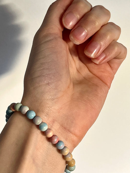 Pastel Jasper 5mm Bead Bracelet (Dyed)