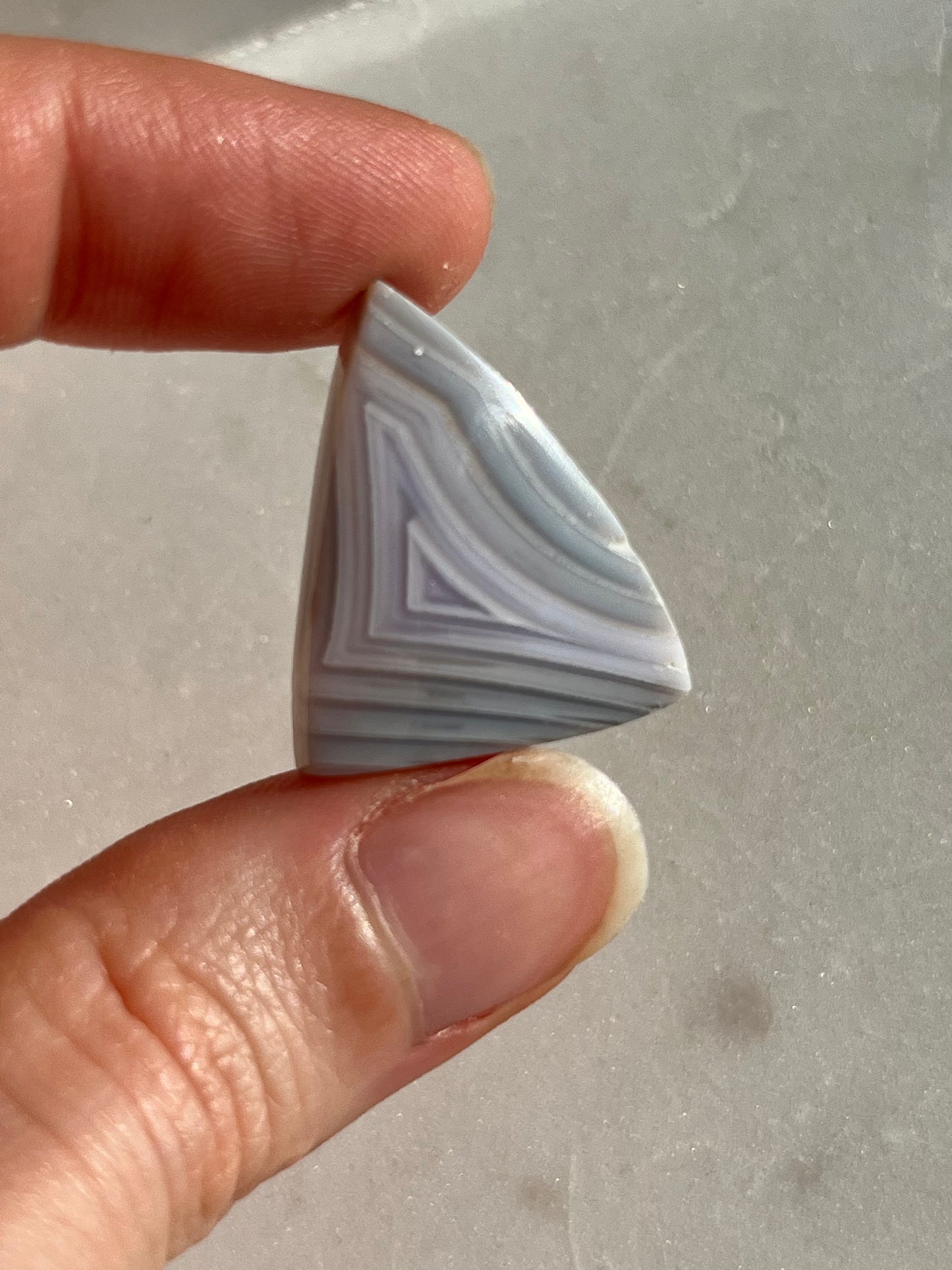 Danau Agate with Green Moss Triangle Cabochon (You Choose)