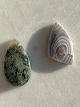 Load image into Gallery viewer, Perfectly Imperfect Danau Agate with Green Moss Teardrop Cabochon (You Choose)
