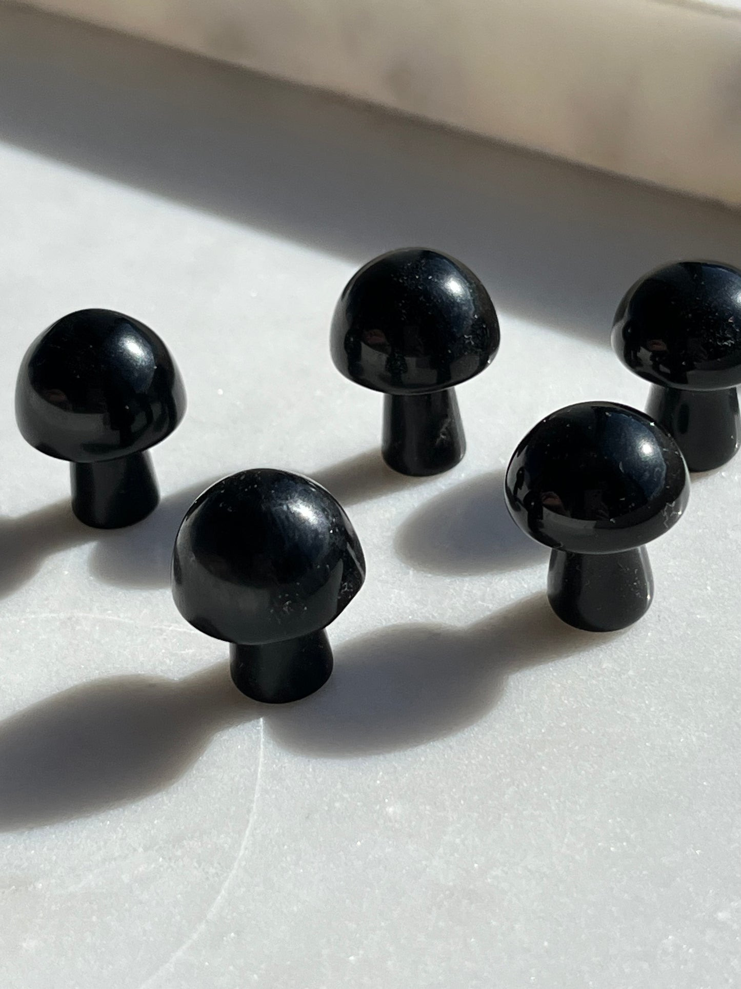 Black Obsidian Mushroom Carving