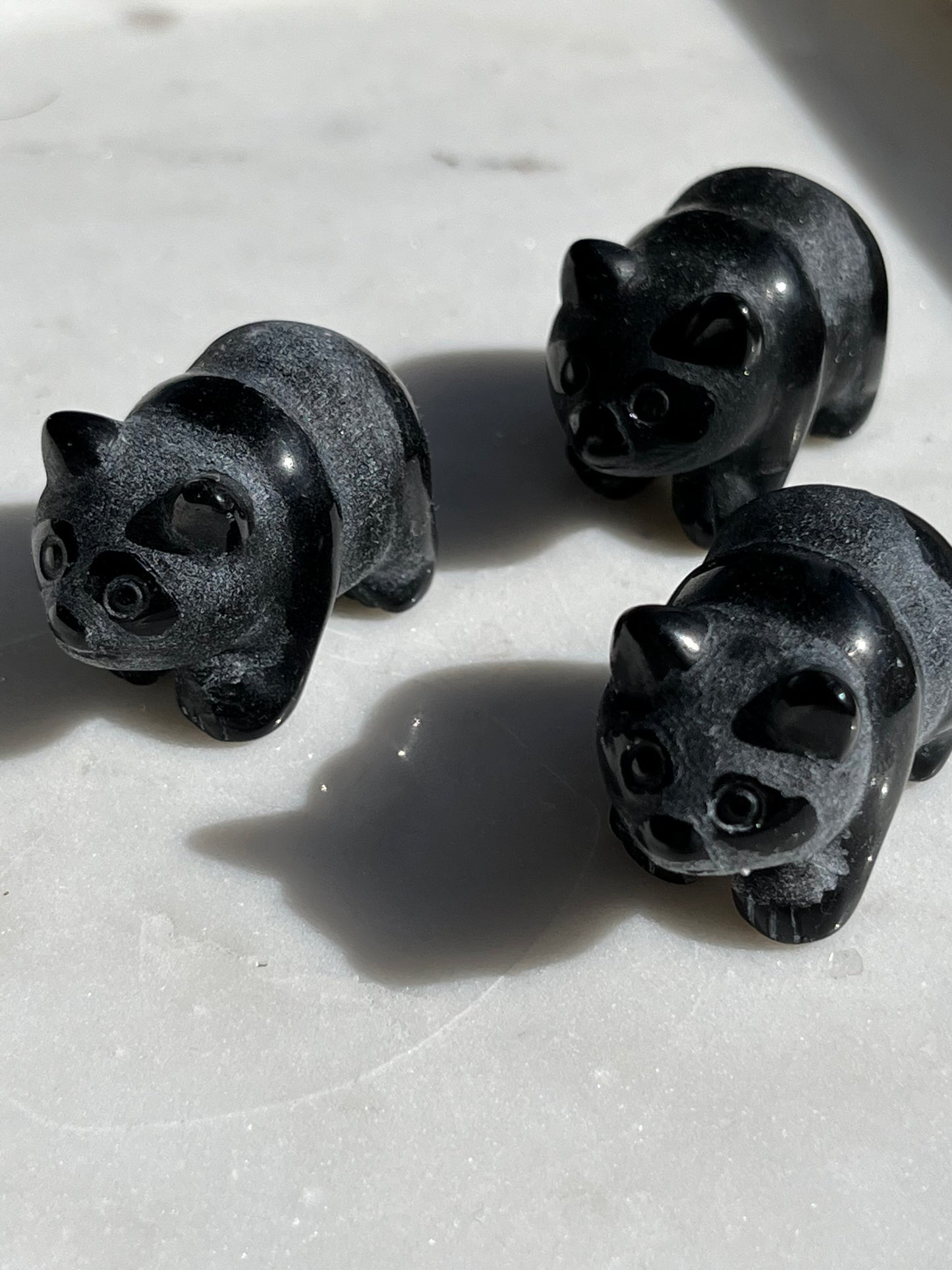 Black Obsidian Panda Carving (Perfectly Imperfect)