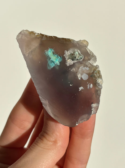 Native Copper & Chrysocolla in Chalcedony Specimen #8