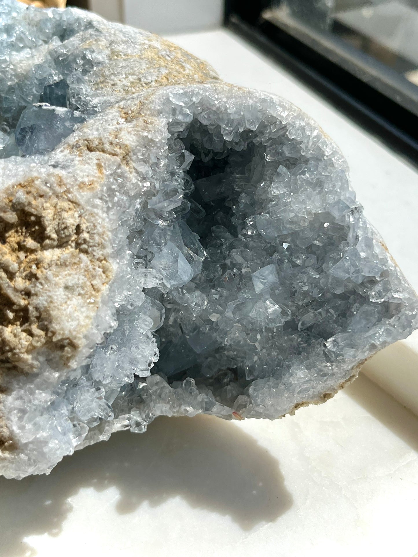 “Merisma” 5.77kg Cavernous Celestite Geode Specimen