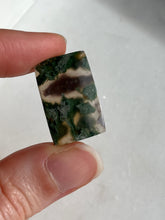 Load image into Gallery viewer, Danau Agate with Green Moss Rectangle Cabochon (You Choose)
