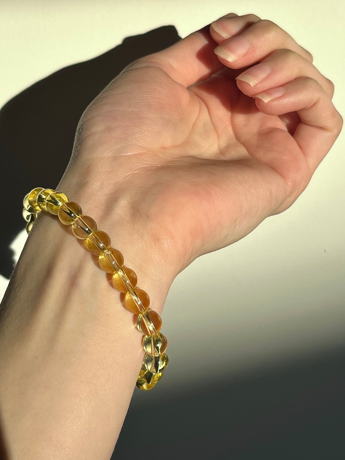 Irradiated Citrine 8mm Bead Bracelet