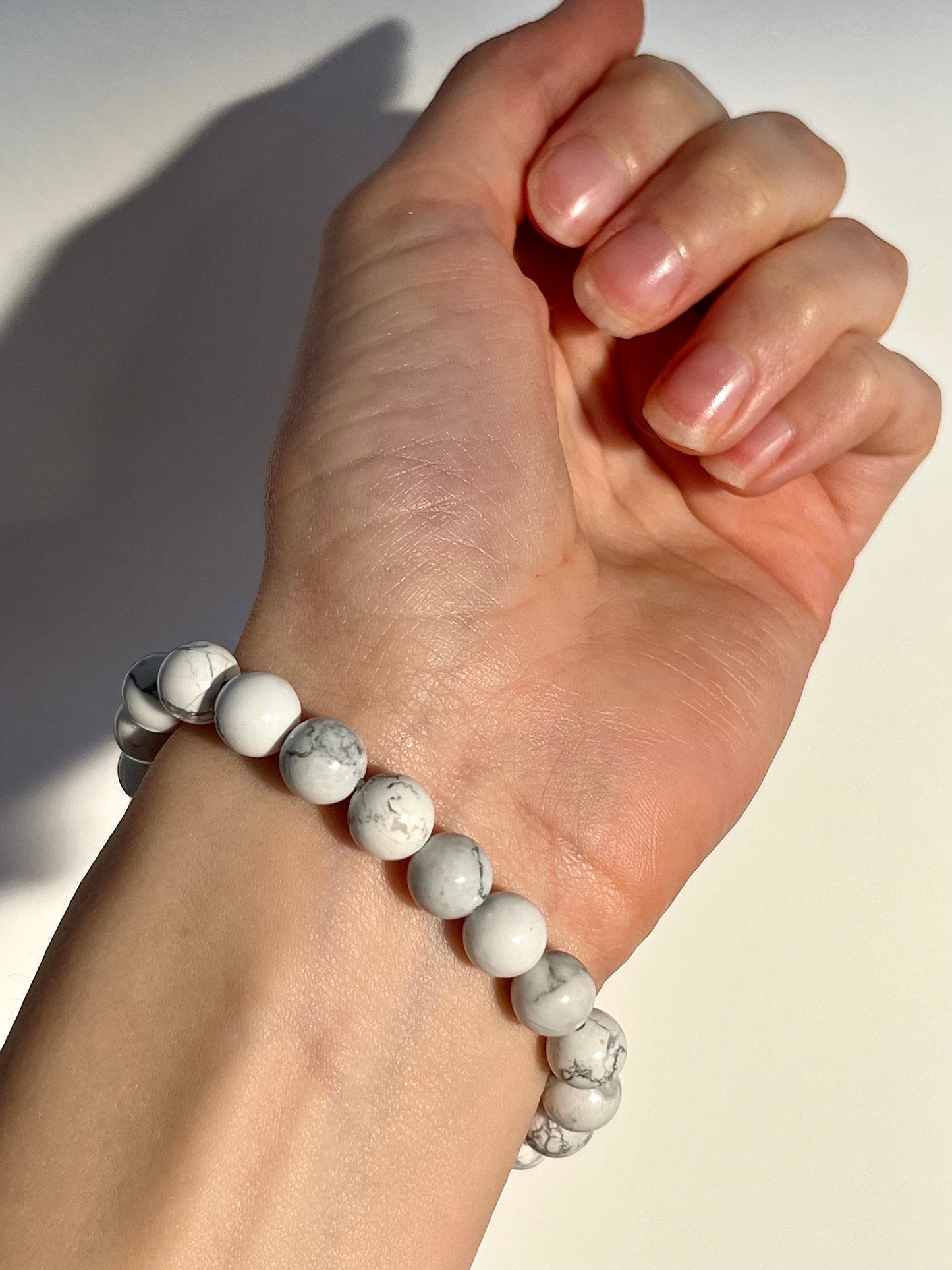 Howlite 8mm Bead Bracelet