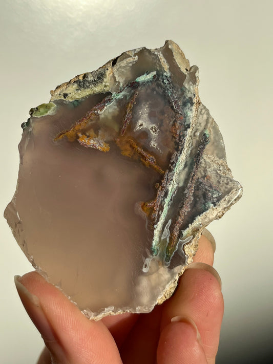 Native Copper & Chrysocolla in Chalcedony Specimen #18