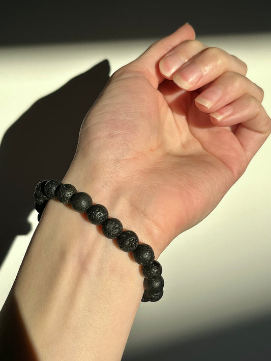 Lava Stone 8mm Bead Bracelet