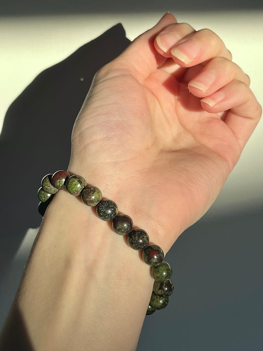 Dragons Blood Jasper 8mm Bead Bracelet