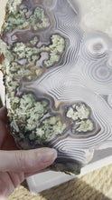 Load and play video in Gallery viewer, Danau Agate with Green Moss &amp; Quartz Slab #11
