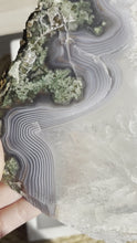 Load and play video in Gallery viewer, Danau Agate with Green Moss &amp; Quartz Slab #2
