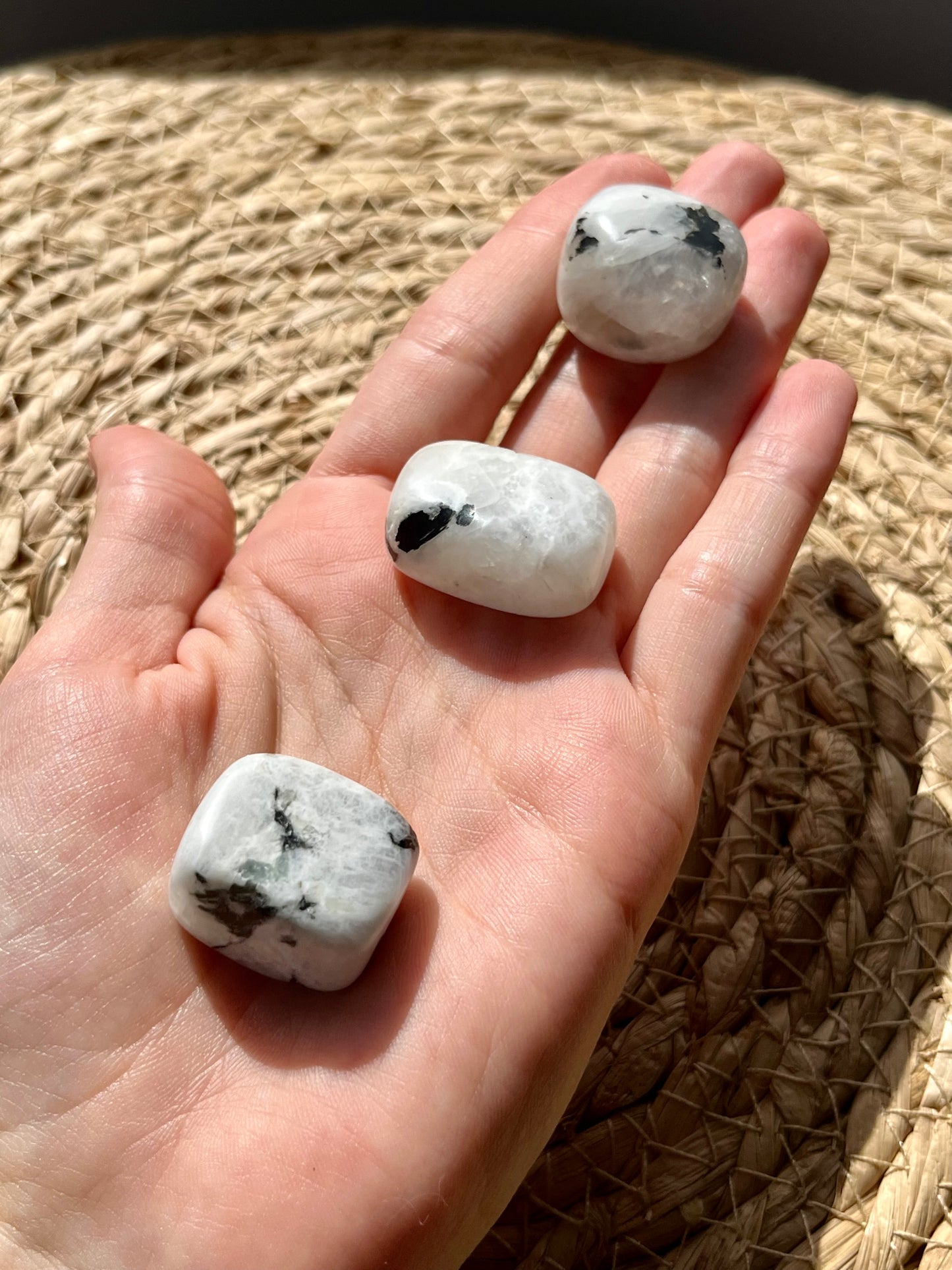 Rainbow Moonstone Tumbled Stone