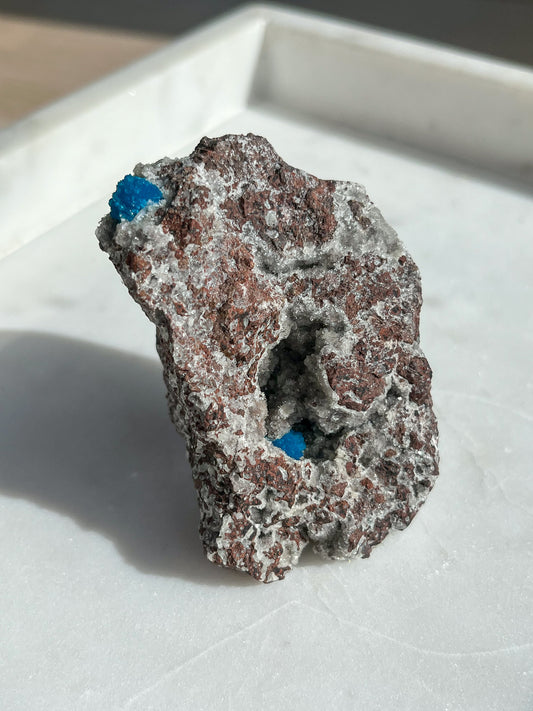 Cavansite Specimen on Zeolite-Basalt Matrix #53