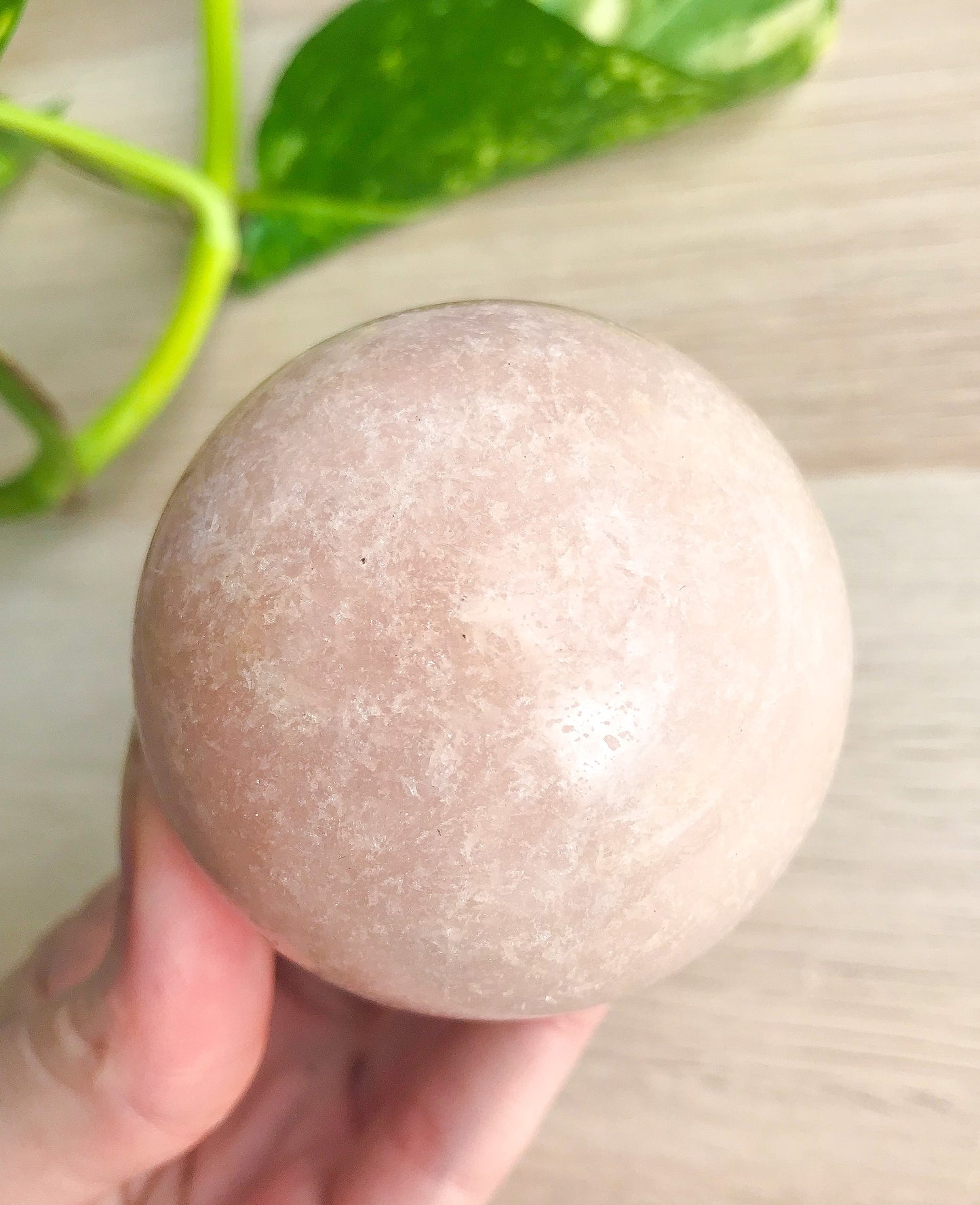 Pale Pink Amethyst Sphere w/Hematoid Inclusions